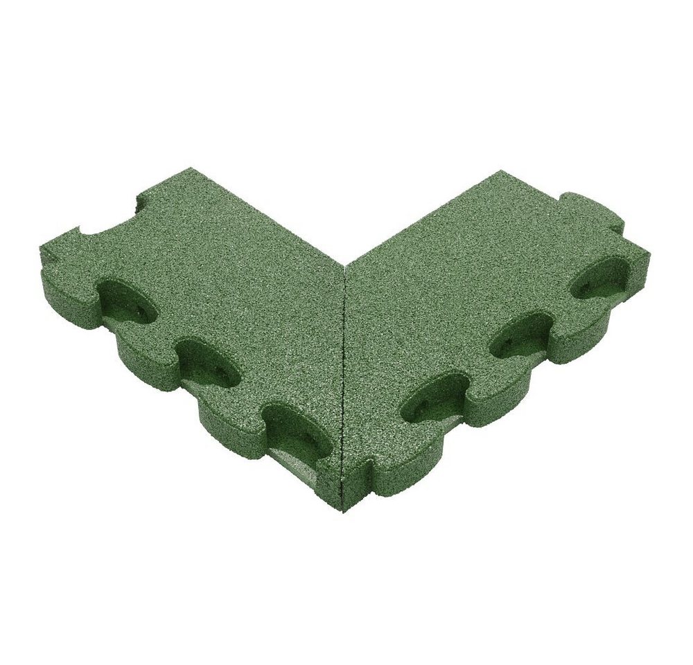 Gum-Tech Bodenschutzmatte Negatives Eckstück Gerade für Fallschutzplatten, Geeignet für Gum-Tech Fallschutzplatte „Puzzle mat 3D“ von Gum-Tech