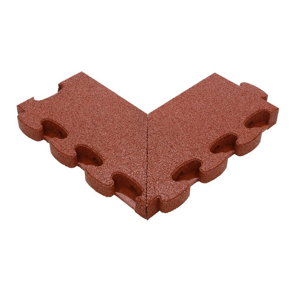 Gum-Tech Bodenschutzmatte Negatives Eckstück Gerade für Fallschutzplatten, Geeignet für Gum-Tech Fallschutzplatte „Puzzle mat 3D“ von Gum-Tech