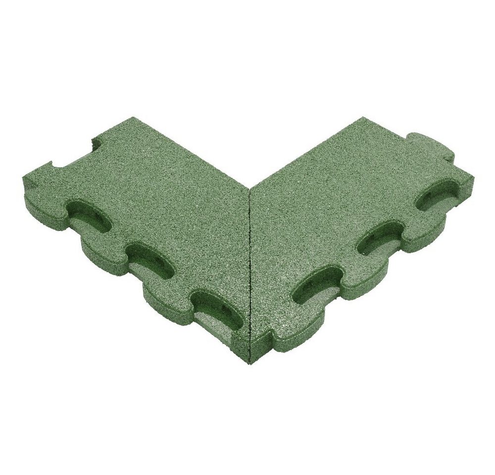 Gum-Tech Bodenschutzmatte Negatives Eckstück Gerade für Fallschutzplatten, Geeignet für Gum-Tech Fallschutzplatte „Puzzle mat 3D“ von Gum-Tech