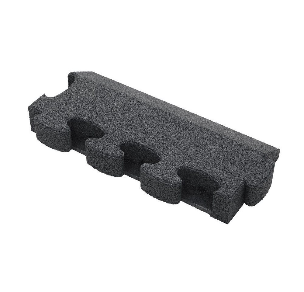 Gum-Tech Bodenschutzmatte Randstück Abgeschrägt für Fallschutzplatten, Passend für Gum-Tech „Fallschutzplatte „Puzzle mat 3D“ von Gum-Tech