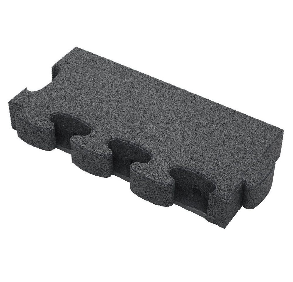 Gum-Tech Bodenschutzmatte Randstück Gerade für Fallschutzplatten, Geeignet für Gum-Tech Fallschutzplatte „Puzzle mat 3D“ von Gum-Tech