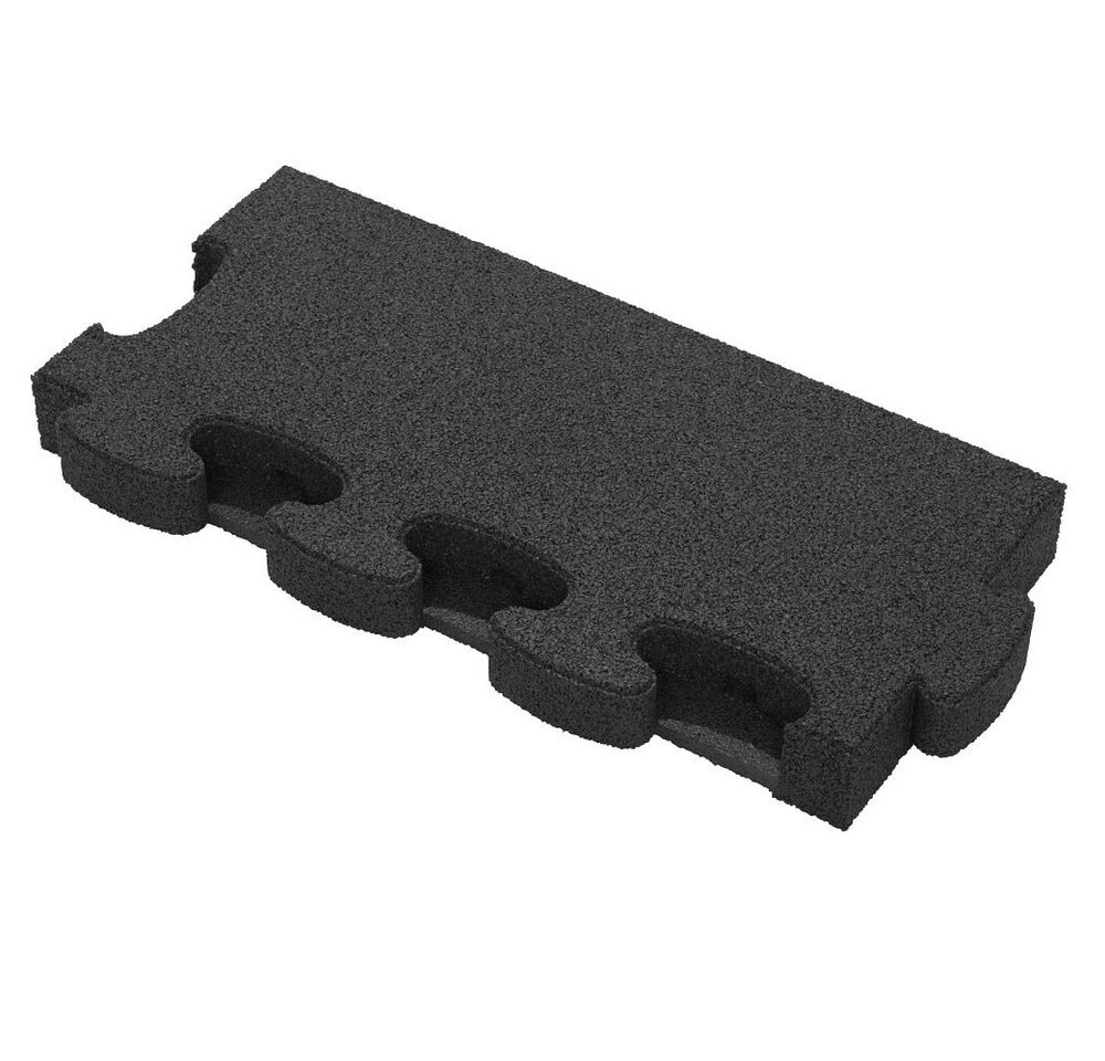 Gum-Tech Bodenschutzmatte Randstück Gerade für Fallschutzplatten, Geeignet für Gum-Tech Fallschutzplatte „Puzzle mat 3D“ von Gum-Tech
