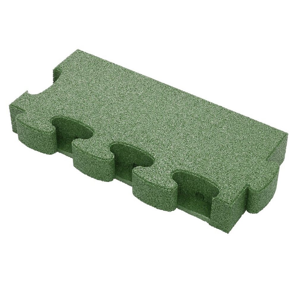 Gum-Tech Bodenschutzmatte Randstück Gerade für Fallschutzplatten, Geeignet für Gum-Tech Fallschutzplatte „Puzzle mat 3D“ von Gum-Tech
