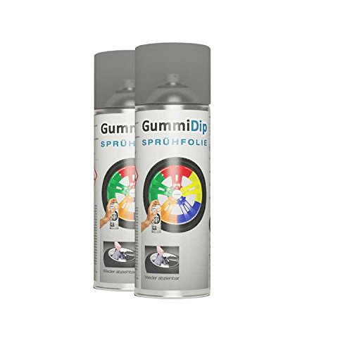 Gummi Dip Sprühfolie, Effekt Spray, 2er Set, 2x400 ml (Silber Metallic) von Gummi Dip