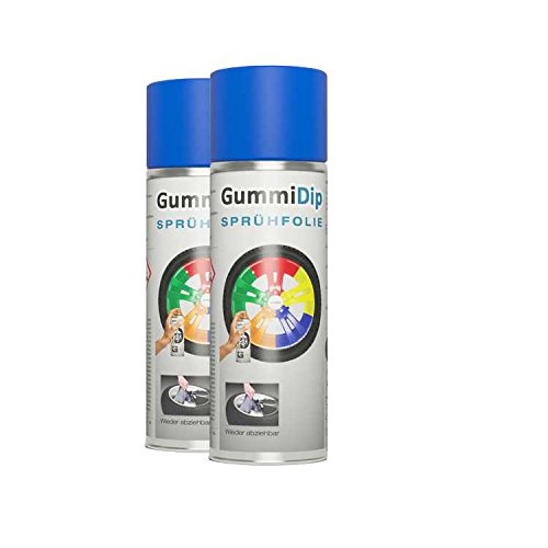Gummi Dip Sprühfolie, Neon Spray, 2er Set, 2x400 ml (Neon Blau) von Gummi Dip
