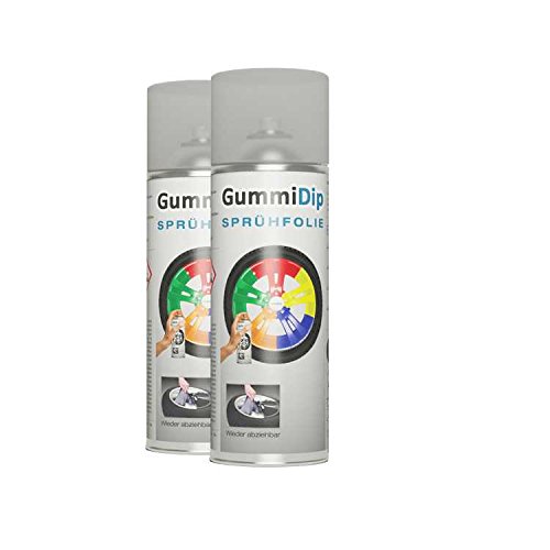 Gummi Dip Sprühfolie, Spray, 2er Set, 2x400 ml (Transparent matt) von Gummi Dip