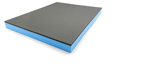Werkzeugeinlage Hartschaumstoff Systemeinlage Shadow Board Schaumeinlage für Werkzeugwagen, schwarz-blau 20-50 mmm dick (400 x 500 x 35 mm) von Gummifritz24de