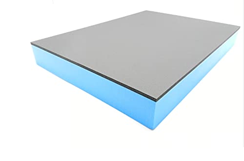 Werkzeugeinlage Hartschaumstoff Systemeinlage Shadow Board Schaumeinlage für Werkzeugwagen, schwarz-blau 20-60 mmm dick (250 x 500 x 35 mm) von Gummifritz24de