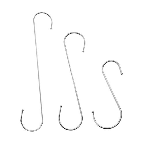 10 Stück Edelstahl S-Haken in 10 verschiedenen Größen (510mm) von Gummiprodukt
