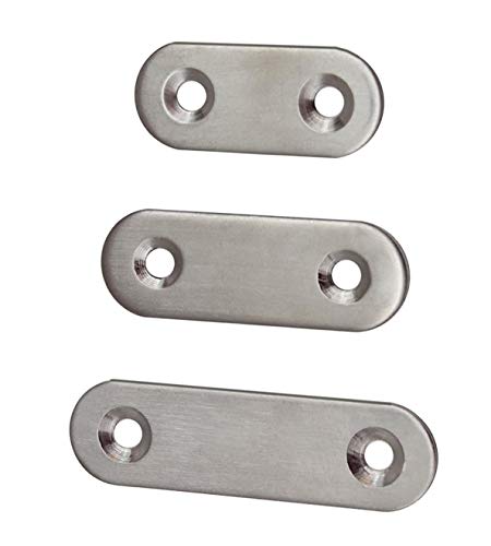 Edelstahl Holzverbinder 10Stück Flachverbinder 5-14 in 3 Größen (40x16mm) von Gummiprodukt