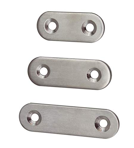 Edelstahl Holzverbinder 10Stück Flachverbinder 5-14 in 3 Größen (60x16mm) von Gummiprodukt