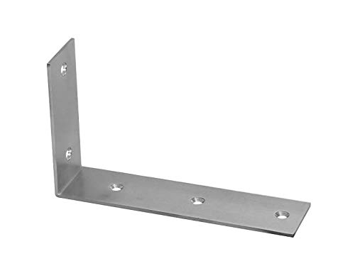 Edelstahl Winkelverbinder Winkel Verbinder Holzverbinder Eckverbinder Lochblech in 3 Größen (176x105x43mm) von Gummiprodukt