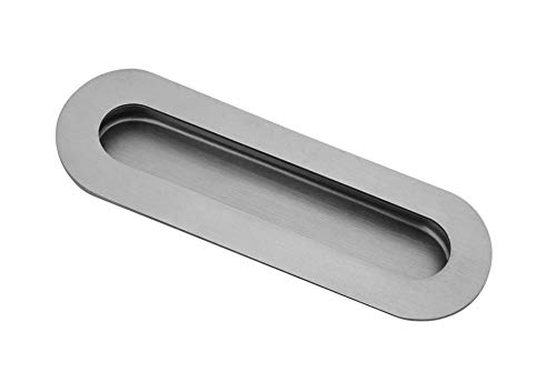 Gummiprodukt MB1056 - Edelstahl Möbelgriff in 2 Größen Schrank-Schubladen-Möbel-Griff Muldengriff Griffmulde (120x40mm) von Gummiprodukt