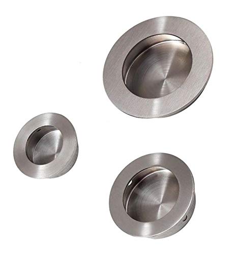 Gummiprodukt Möbelgriff in 3 Größen aus Edelstahl Schrank-Schubladen-Möbel-Mulden-Griff Griffmulde (Ø 30mm) von Gummiprodukt