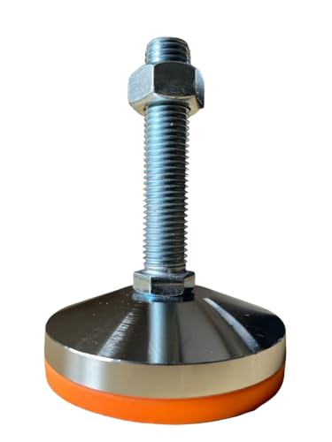 Schwerlast Maschinenfuß - höhenverstellbar - Schwingungsdämpfung - in verschiedenen Größen (100x140mm (M20)) von Gummiprodukt