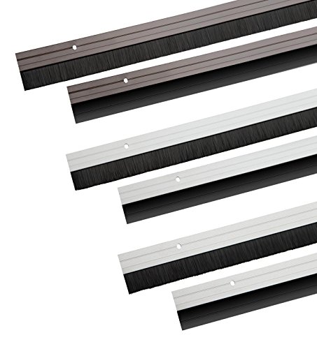 Türbodendichtung aus Aluminium - wahlweise mit Gummidichtung oder Bürstendichtung zum Schrauben oder Kleben (Bürstendichtung mit Kleber, braun) von Gummiprodukt