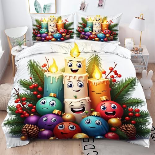 Gumntun Bettwäsche 135×200 cm Bunte Kerzen, 3D-Gedruckt Microfaser Bettbezug-Set mit Reißverschluss, Maschinen Waschbar & Einfach zu Pflegen Bettdeckenbezüg für Schlafzimmer Gumntun Bettwäsche 135×200 cm Bunte Kerzen, 3D-Gedruckt Microfaser Bettbezug-Set mit Reißverschluss, Maschinen Waschbar & Einfach zu Pflegen Bettdeckenbezüg für Schlafzimmer von Gumntun