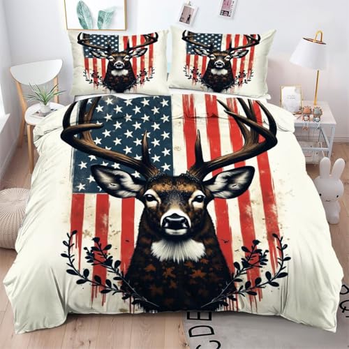 Gumntun Bettwäsche 200×200 cm Brauner Elch, 3D Gedruckter Bettbezug-Set für Doppelbett, Leicht & Atmungsaktiv Steppdeckenbezug mit 2 Kissenbezug 80x80 cm Gumntun Bettwäsche 200×200 cm Brauner Elch, 3D Gedruckter Bettbezug-Set für Doppelbett, Leicht & Atmungsaktiv Steppdeckenbezug mit 2 Kissenbezug 80x80 cm von Gumntun