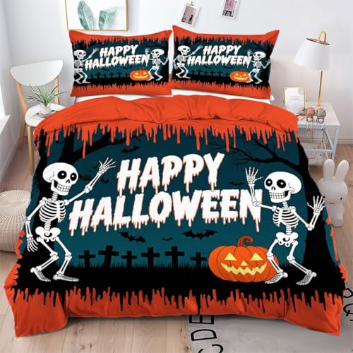 Gumntun Bettwäsche 200×200 cm Halloween-Druck für Erwachsene, 3D Gedruckter Bettbezug-Set für Doppelbett, Leicht & Atmungsaktiv Steppdeckenbezug mit 2 Kissenbezug 80x80 cm Gumntun Bettwäsche 200×200 cm Halloween-Druck für Erwachsene, 3D Gedruckter Bettbezug-Set für Doppelbett, Leicht & Atmungsaktiv Steppdeckenbezug mit 2 Kissenbezug 80x80 cm von Gumntun