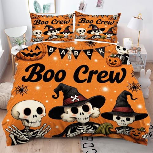 Gumntun Bettwäsche 200×220 cm 3 Teilig Halloween-Skelett, Bettwäscheset aus 100% Mikrofaser, Weich und Bügelfrei Steppdeckenbezug mit 2 Kissenbezug 80X80 cm Gumntun Bettwäsche 200×220 cm 3 Teilig Halloween-Skelett, Bettwäscheset aus 100% Mikrofaser, Weich und Bügelfrei Steppdeckenbezug mit 2 Kissenbezug 80X80 cm von Gumntun