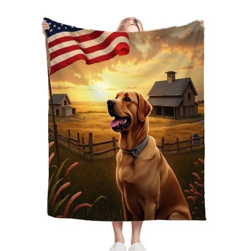Gumntun Kuscheldecke 150x200 cm Gelbes Hundemuster, Warm Flauschige Decke TV-Decke Mikrofaserdecke, 3D Bedruckt Flauschige Plüsch Decke für Familie Mutter Papa Kinder Ehefrau Freunde von Gumntun