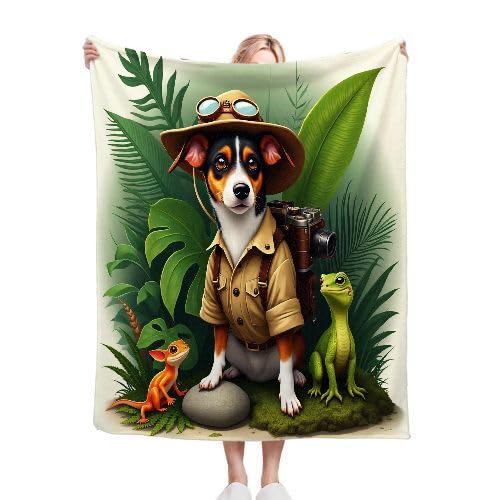 Gumntun Kuscheldecke Flauschige 180x200 cm Campinghund, Decke mit Weichem Anti-Pilling-Flanell, Unschlagbar Weich Plüsch Wohndecke für Erwachsene und Kinder zum Geschenke von Gumntun