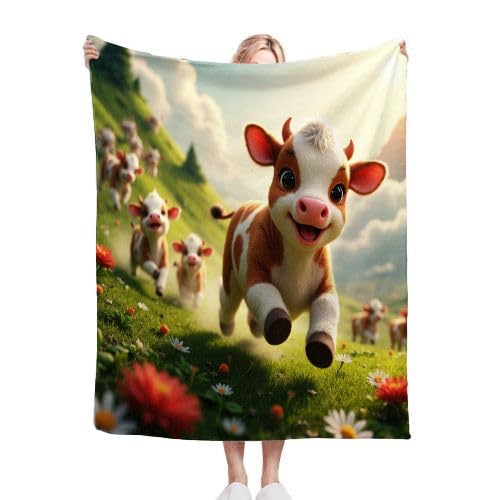 Gumntun Kuscheldecke Kinder 100x150 cm DREI Orangefarbene Katzen, Weich und Gemütlich Flanelldecke, Warm Flauschige 3D Drucken Decke für Vater Mutter Kinder Haustiere Freunde oder Paare f294 von Gumntun
