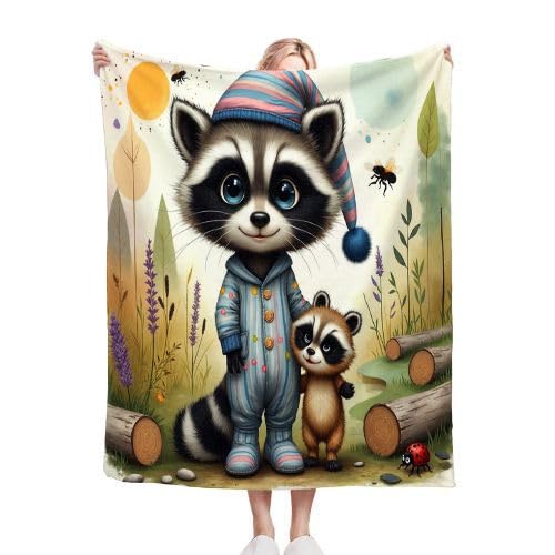Gumntun Kuscheldecke Kinder 130x150 cm WeißE Tierkatze, Sofa Couch Wohn Bett Fleecedecke für Geschenke, Sofadecke Kinderdecke für Mädchen Junge Passend zu Allen Jahreszeiten f260 von Gumntun