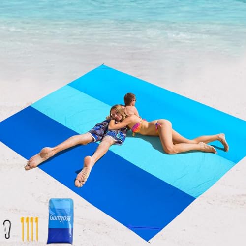 Gumyoss Stranddecke Sandfrei 210 x 200 cm Wasserabweisend Sanddurchlässig Strandmatte Strandunterlage mit Mit 4 Sandsack Leicht und Tragbar Picknickdecke Gumyoss Stranddecke Sandfrei 210 x 200 cm Wasserabweisend Sanddurchlässig Strandmatte Strandunterlage mit Mit 4 Sandsack Leicht und Tragbar Picknickdecke von Gumyoss