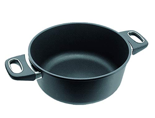 Original Gundel GUSS-BRATEN-TOPF INDUKTION, Ø 26 cm, Höhe 10,5 cm, BIOTAN-Oberfläche, backofenfeste Griffe von Gundel Pfannen