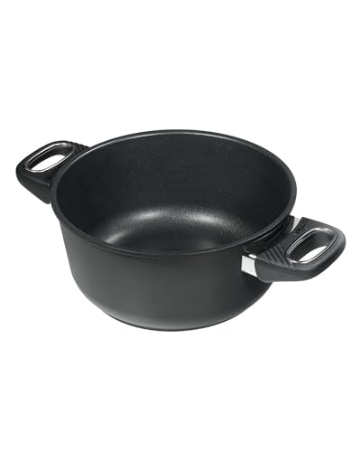 Original Gundel GUSS-BRATEN-TOPF INDUKTION, Ø 24 cm, Höhe 10,5 cm, Schmortopf BIOTAN-Oberfläche, backofenfeste Griffe von Gundel Pfannen