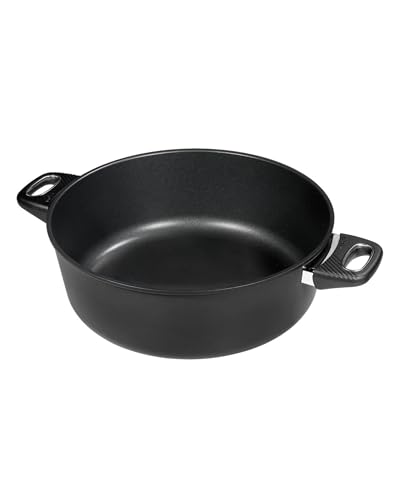 Original Gundel GUSS-BRATEN-TOPF INDUKTION, Ø 32 cm, Höhe 11,5 cm, Bratentopf BIOTAN-Oberfläche, backofenfeste Griffe von Gundel Pfannen