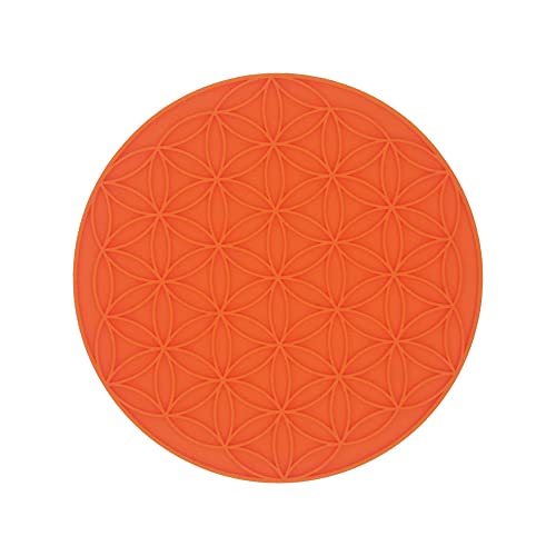 Topfuntersetzer "Blume des Lebens" - orange von Gundel Pfannen