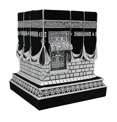 Home Table Decor Kaba Replica Modell Showpiece Buchstütze Eid Geschenk (klein, silberfarben von Gunes