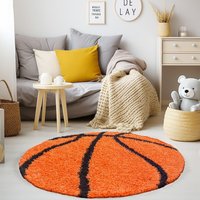 Teppich Fun 6002 Orange Hochflor Shaggy Kinderteppich Rund Teppich Fun 6002 Orange Hochflor Shaggy Kinderteppich Rund von Gunes24