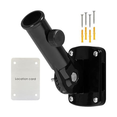 Flag Pole Holder, Metal Bracket Adjustable, Rust-Proof Aluminum Alloy Vertical Horizontal Stand, Flag Mount for Sports Events July 4th Railings Outdoor Balcony Beach House Porch Garden Fence Flag Pole Holder, Metal Bracket Adjustable, Rust-Proof Aluminum Alloy Vertical Horizontal Stand, Flag Mount for Sports Events July 4th Railings Outdoor Balcony Beach House Porch Garden Fence von Gungtj