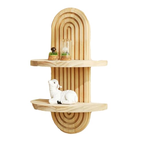 Gungtj Boho Shelves, Aesthetic Boho Floating Shelves for Wall, Decorative Rainbow Arch Shelf with Modern Candle Holder Design and Vintage Bookshelf Style, Sturdy Material von Gungtj