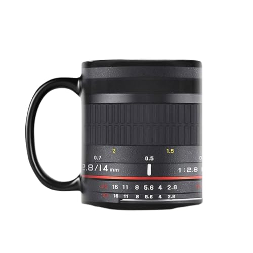 Gungtj Camera Coffee Mug, Ceramic Travel Mug with Handle, Camera Lens Coffee Cup, Travel Coffee Mug, Cute Coffee Cup, Unique Camera Mug, Photography Themed Mug for Family and Friends von Gungtj