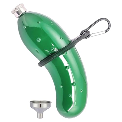 Gungtj Flachmänner Für Spirituosen | 150ml Spiritussen Flasche Mit Trichter Und Karabinerhaken In Gurkenform | Edelstahl Trinkflaschen Für Reisen Hochzeiten Angeln Camping Jagd Restaurant Geburtstag Gungtj Flachmänner Für Spirituosen | 150ml Spiritussen Flasche Mit Trichter Und Karabinerhaken In Gurkenform | Edelstahl Trinkflaschen Für Reisen Hochzeiten Angeln Camping Jagd Restaurant Geburtstag von Gungtj