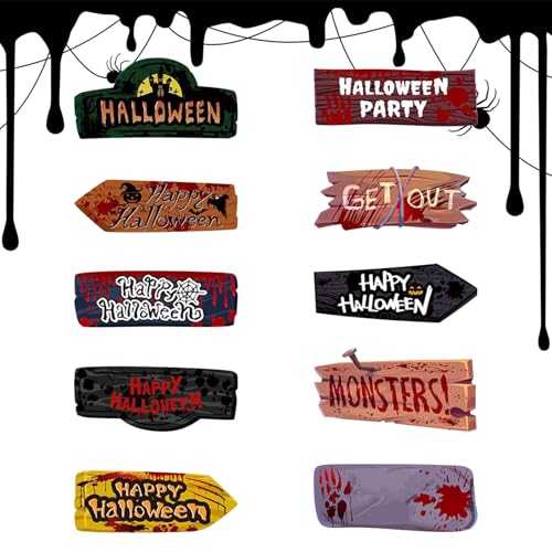 Gungtj Halloween Rasendekoration, 10 Teile Halloween-Deko Außenbereich Yard-Schilder, Grusel Deko für Fotobereich Zuhause Rasen Garten Festtags Hof Karneval Gräber Gungtj Halloween Rasendekoration, 10 Teile Halloween-Deko Außenbereich Yard-Schilder, Grusel Deko für Fotobereich Zuhause Rasen Garten Festtags Hof Karneval Gräber von Gungtj