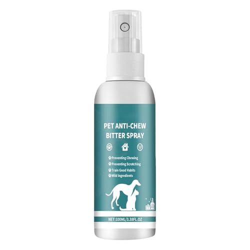 Gungtj No Bite Spray für Hunde | 100 ml Anti-Kau-Bitterspray für effektives Haustiertraining | Verhaltenshilfen für Hunde und Katzen für den Innen- und Außenbereich | Sichere Lösung zur Vermeidung von Gungtj No Bite Spray für Hunde | 100 ml Anti-Kau-Bitterspray für effektives Haustiertraining | Verhaltenshilfen für Hunde und Katzen für den Innen- und Außenbereich | Sichere Lösung zur Vermeidung von von Gungtj