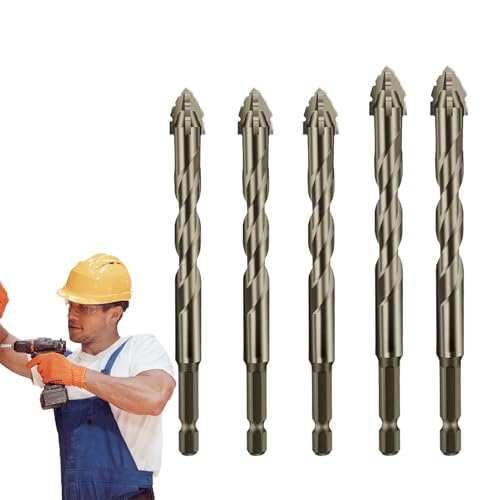 Gungtj Spiralbohrer,Vier-Schneiden Exzenter Spiralbohrer Set | Hochharte Bohrwerkzeuge Für Fliesen Zement Beton Ziegel Glas Gungtj Spiralbohrer,Vier-Schneiden Exzenter Spiralbohrer Set | Hochharte Bohrwerkzeuge Für Fliesen Zement Beton Ziegel Glas von Gungtj