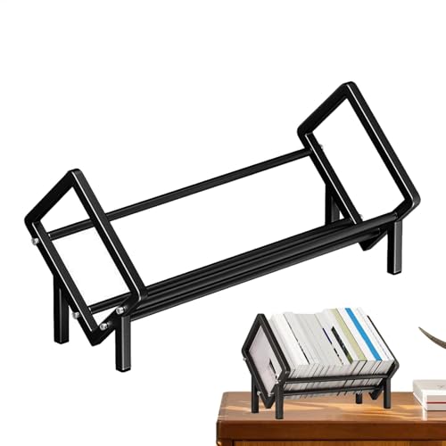 Gungtj Tabletop Shelves, Tilted Desktop Bookcase, Carbon Steel Cookbook Shelf, Multifunctional Storage Rack, 15.7in Organizer, 15.75x10.24x11.02 Inches, Perfect for Home, Office, and Living Room von Gungtj