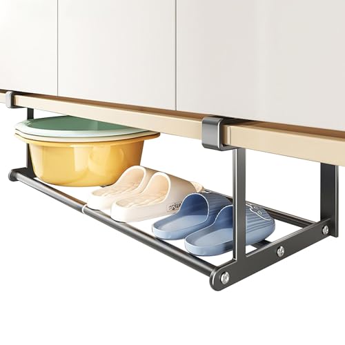 Gungtj Unterregal-Aufbewahrungskorb, Teleskop-Unterregal-Korb-Organizer, robuste, rutschfeste, verstellbare Ablage für Küche, Spüle, Spind, Waschtisch, , Schrank, Theke, Badezimmer Gungtj Unterregal-Aufbewahrungskorb, Teleskop-Unterregal-Korb-Organizer, robuste, rutschfeste, verstellbare Ablage für Küche, Spüle, Spind, Waschtisch, , Schrank, Theke, Badezimmer von Gungtj