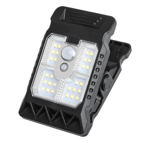Solarleuchten zum Anklipsen – wasserdichte LED-Beleuchtung für Zäune, tragbare Solarlampe mit Bewegungsmelder, Sicherheits-Nachtlicht für Außenbereiche, Tor, Garten, Garage, Camping, Terrasse, Hinterh von Gungtj