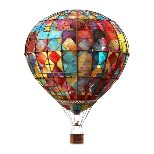 Sonnenfänger für den Außenbereich, Acryl-Fensterornament, 20 x 16 cm, flaches Heißluftballon-Design, bunte hängende Laterne, Dekoration für Zuhause, Tür, Badezimmer, Auto, Sommer, Ostern oder Sonnenfänger für den Außenbereich, Acryl-Fensterornament, 20 x 16 cm, flaches Heißluftballon-Design, bunte hängende Laterne, Dekoration für Zuhause, Tür, Badezimmer, Auto, Sommer, Ostern oder von Gungtj