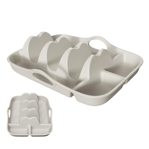 Taco Plates, 9.92inch Silicone Taco Shells Holder Tray for Home, Compact Kitchen Gadgets with Dividers, Reusable Serving Plates for Bar Snacks Picnic, Camping, Barbecue von Gungtj