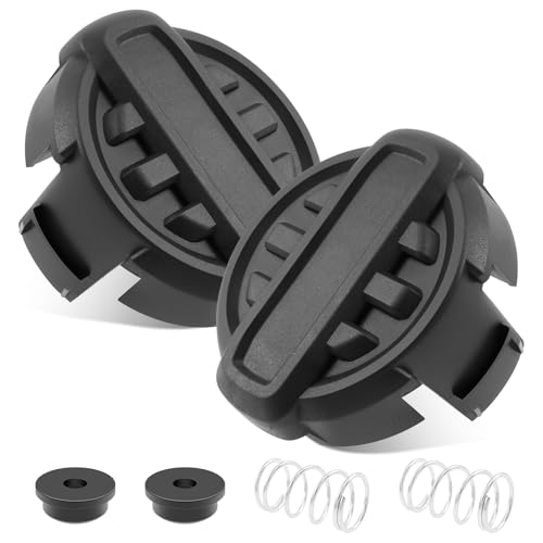 2 Stück Ersatzkappen Rasentrimmerkopf für DWO1DT995 DCST922P1 DCST922B,Einfach zu montierende Rasentrimmerkopfabdeckung mit Feder und Federkappe für Akku Rasentrimmer(2pcs,schwarz) von Guniata