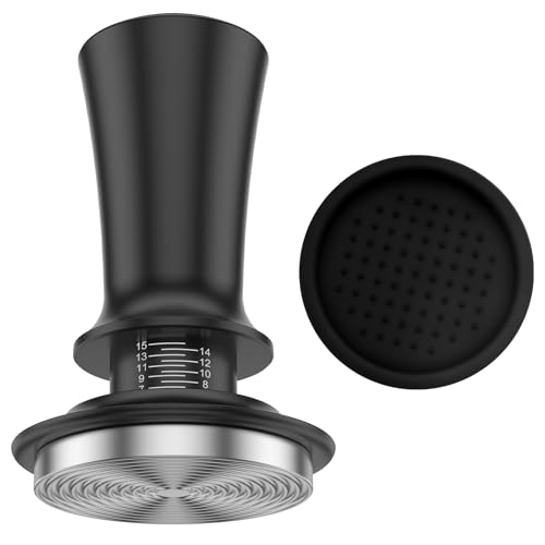 Guniata 2 Stück Kaffee Tamper Set,Kaffeemehl Presser,Espresso Tamper aus Edelstahl,51 mm Kaffeestampfer mit Skala für Perfekten Cafes und Kaffeeliebhaber(2pcs) von Guniata