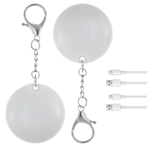 Guniata 2 Stück Handtaschenlicht,Herz Licht Tasche mit Automatischem Sensor,Tragbare Handtaschenlicht LED Aufladbar,Taschenlicht für Handtasche für Handtaschen Schultaschen(Runden) von Guniata
